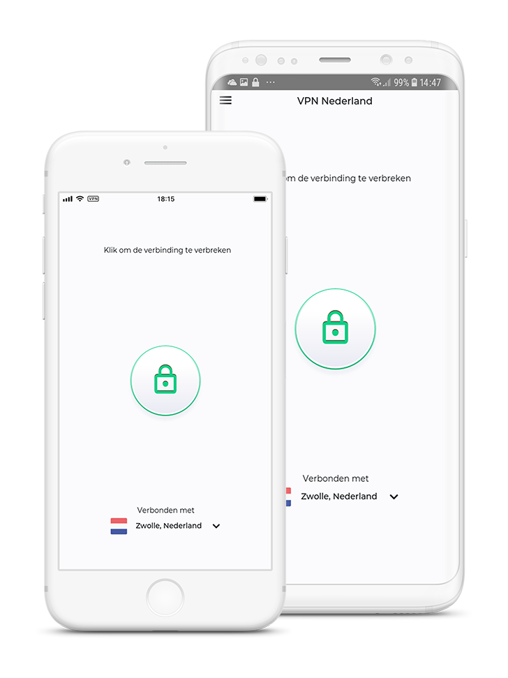 VPN Nederland App op apparaat